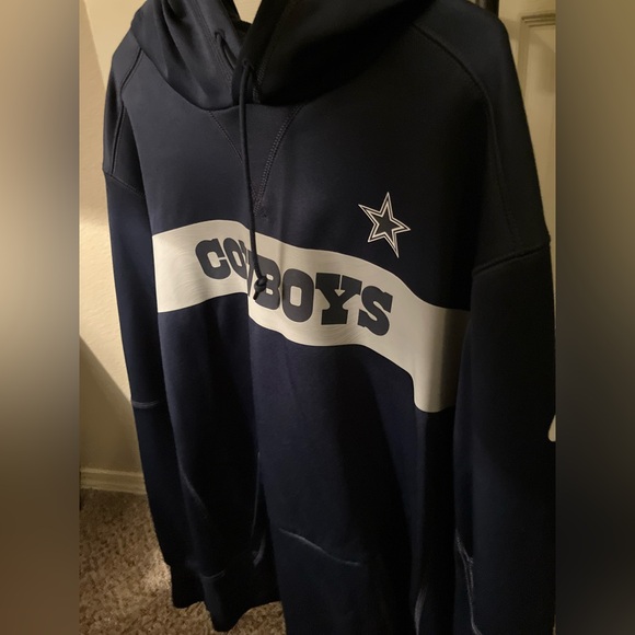Nike DALLAS COWBOYS MEDIUM BIKE HOODIE LIKE NEW NFL IN FIELD APPAREL - Picture 3 of 11
